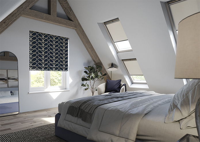 Orla Kiely Jumbo Linear Stem, Whale - Twist&Fit Roman Blind - Image 7